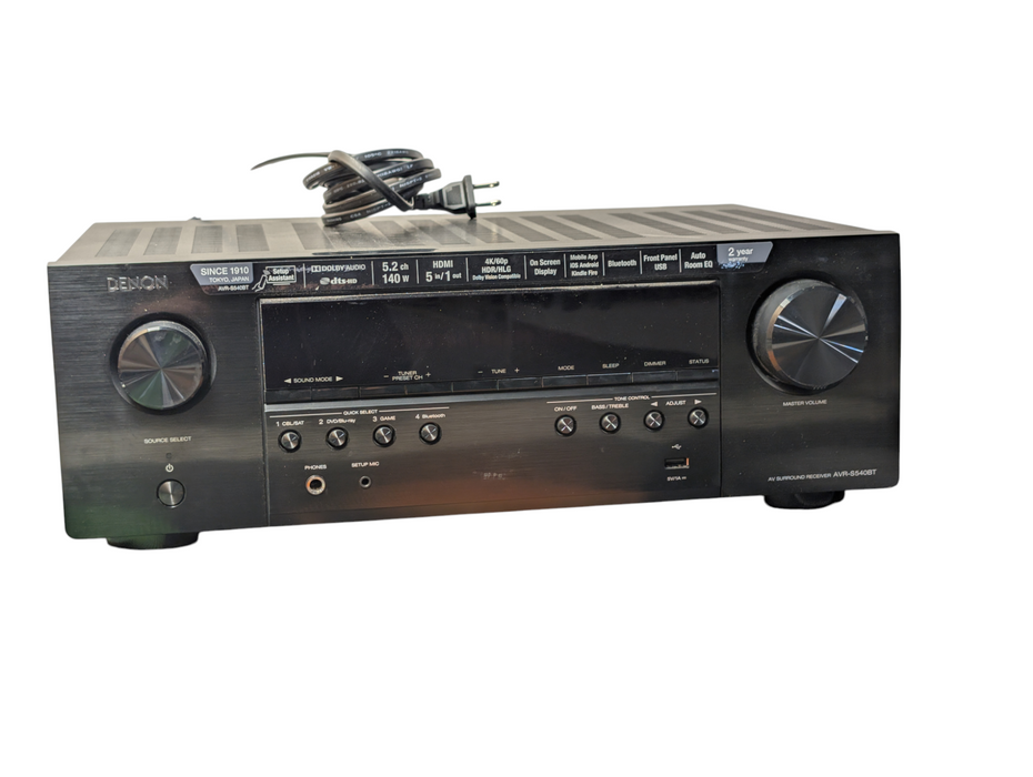DENON AVR-S540BT HDMI 4K 5.2 Surround Sound Home Theatre Receiver  -