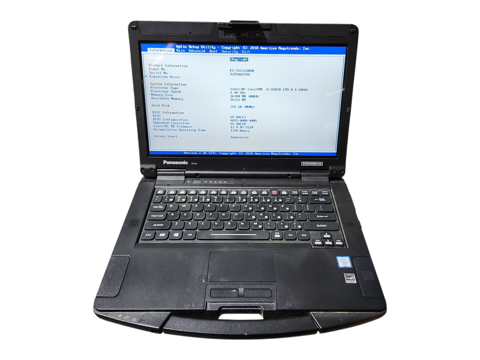 Panasonic Toughbook FZ-55 Touch Intel Core i5-8365U 16GB 256GB NVMe 1350hrs  Lap200