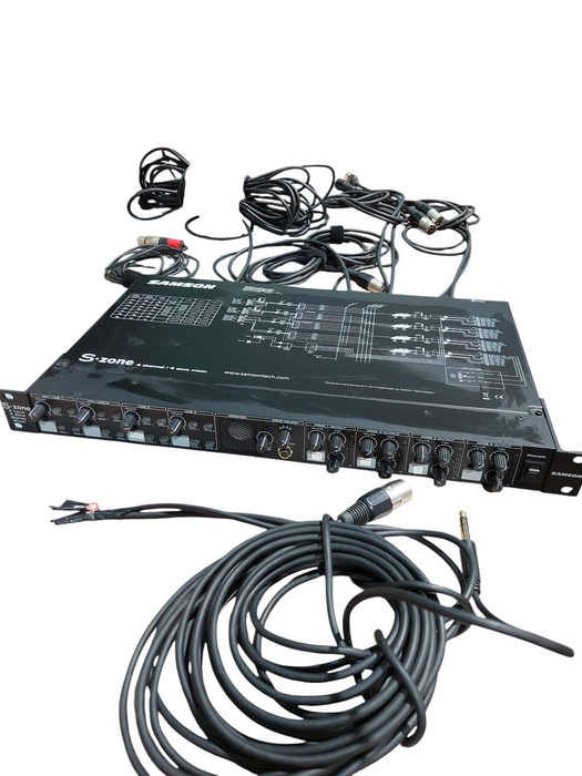 Samson Tech S Zone 4 Channel/4 Zone Stereo Mixer Rack Mountable  =
