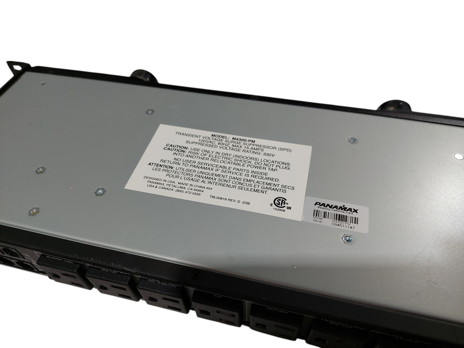 Panamax Transient Voltage Surge Suppressor Model: M4300-PM  =