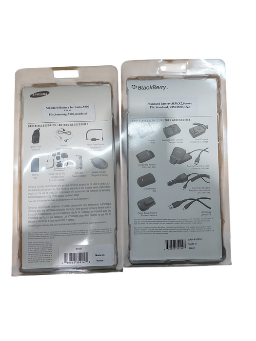 Lot 2x Assorted Batteries