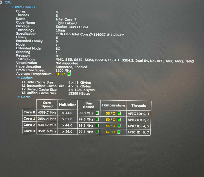 Lenovo ThinkPad X1 Nano 2K i7-1160G7@1.20GHz 16GB RAM 512GB SSD READ!  Lap200