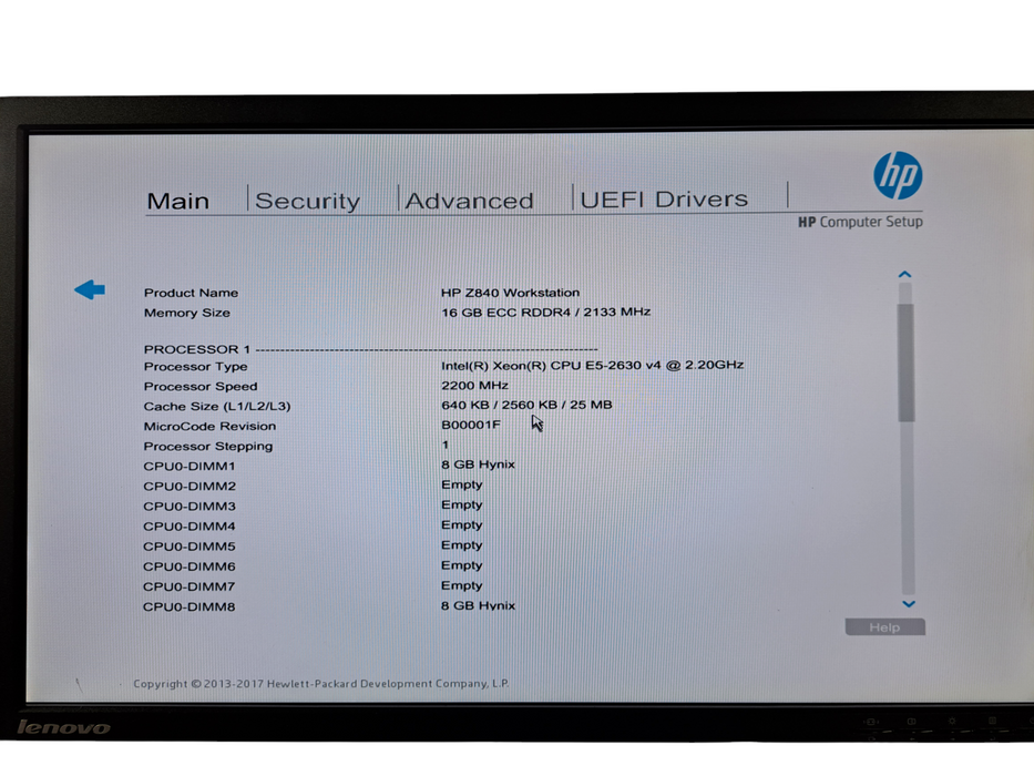 HP Z840 Workstation | Xeon E5-2630 v4 @2.20GHz, 16GB DDR4, K5200, No HDD
