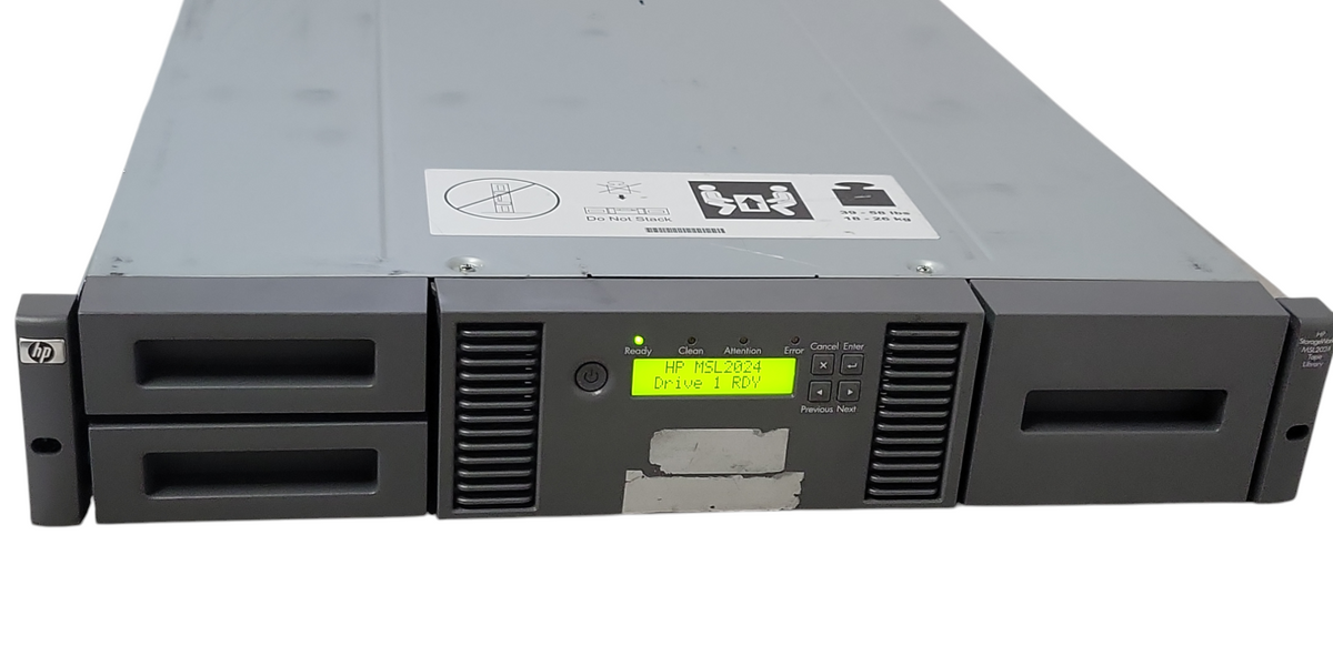 GMページ HP Storageworks MSL2024 Tape Library with 1x LTO-6 FC, READ