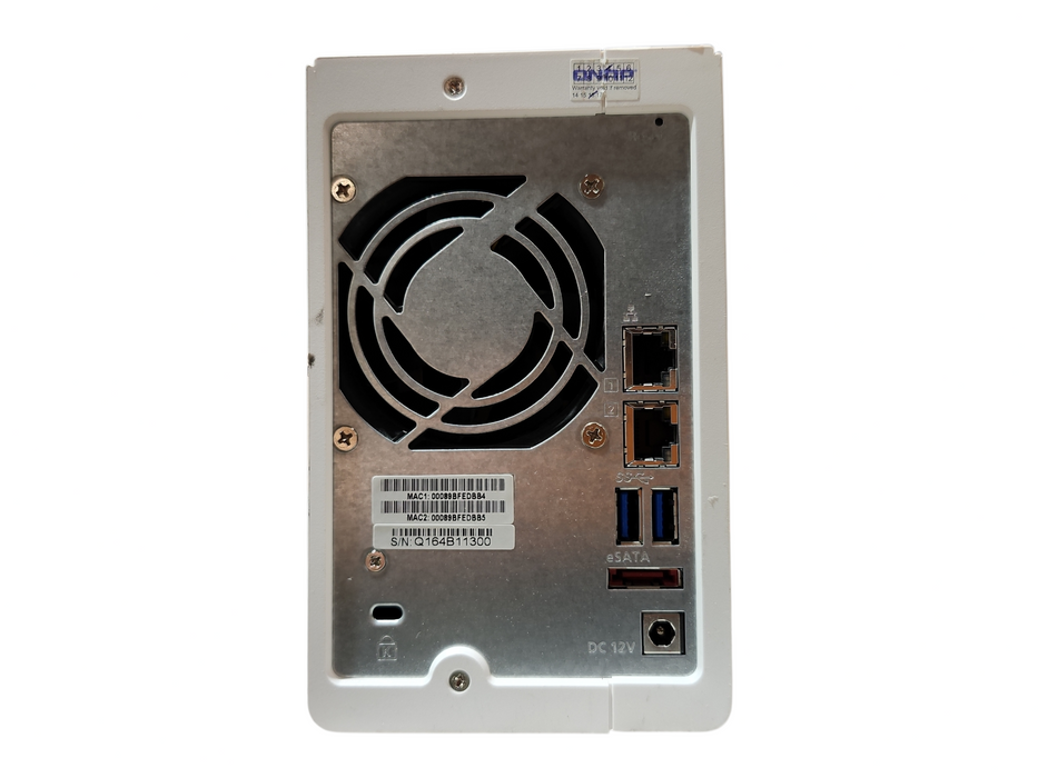 QNAP TS-231, 2 Bay NAS with 2x 3TB HDDs, No Power adapter