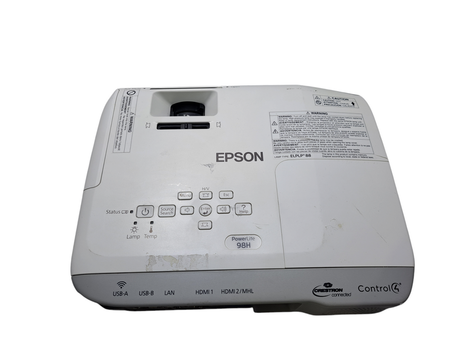 EPSON PowerLite 98H H687A LCD Projector | 5026 Lamp Hours *READ*