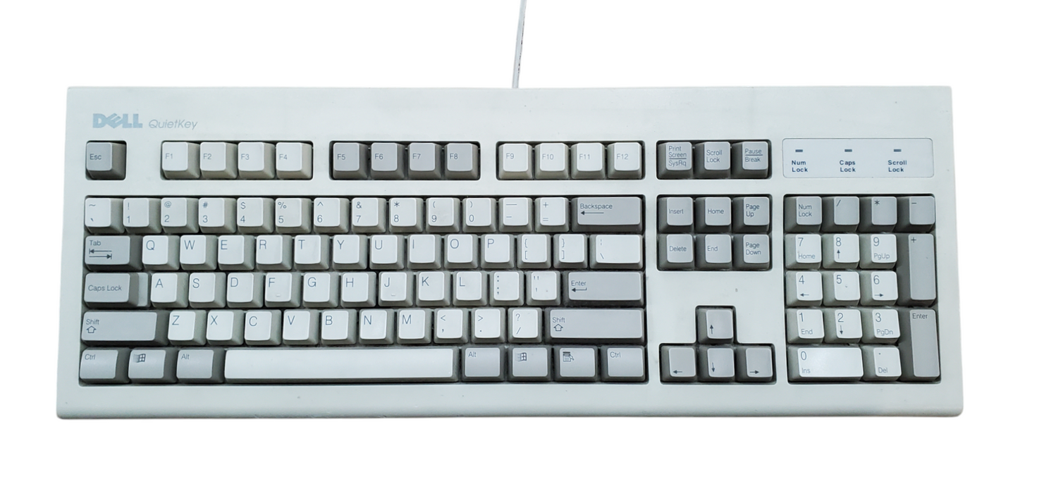 Vintage Dell Quietkey PS/2 Keyboard RT7D5JTW *READ*