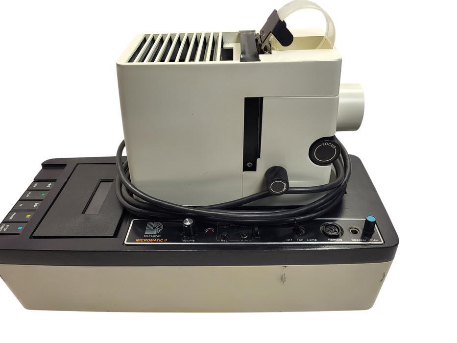 Vintage Dukane Micromatic II Sound Filmstrip Projector 28C81 with Case $