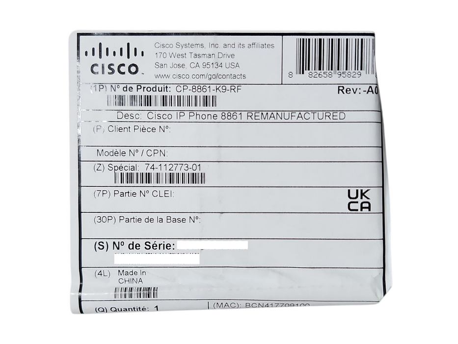 *NEW SEALED* Cisco CP-8861-K9 8861 IP Phone Q