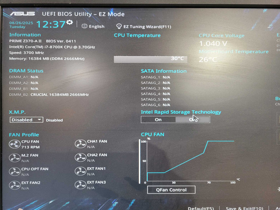 Custom PC ASUS PROME Z370-A II core i7-8700K 16GB RAM 256GB NVMe MSI GPU !