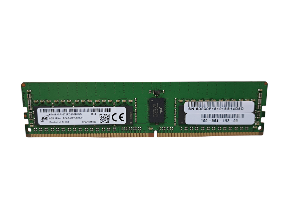 Micron 8GB 1RX4 PC4-2400T-RC1-11 DDR4 Server Memory MTA18ASF1G72PZ-2G3B1QG Q)