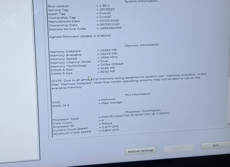 Dell Optiplex 5270 AOI Series i5-9500|16GB RAM DDR4|256GB NVMe|READ