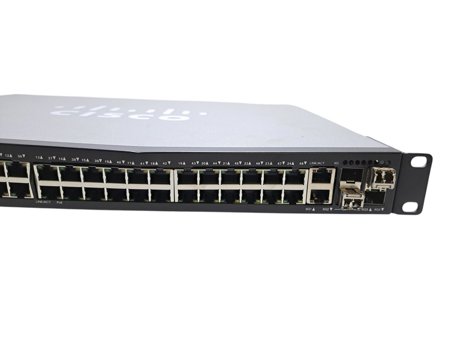 Cisco SG350X-48P-K9 V03 | 48-Port Gigabit PoE Stackable Managed Switch )