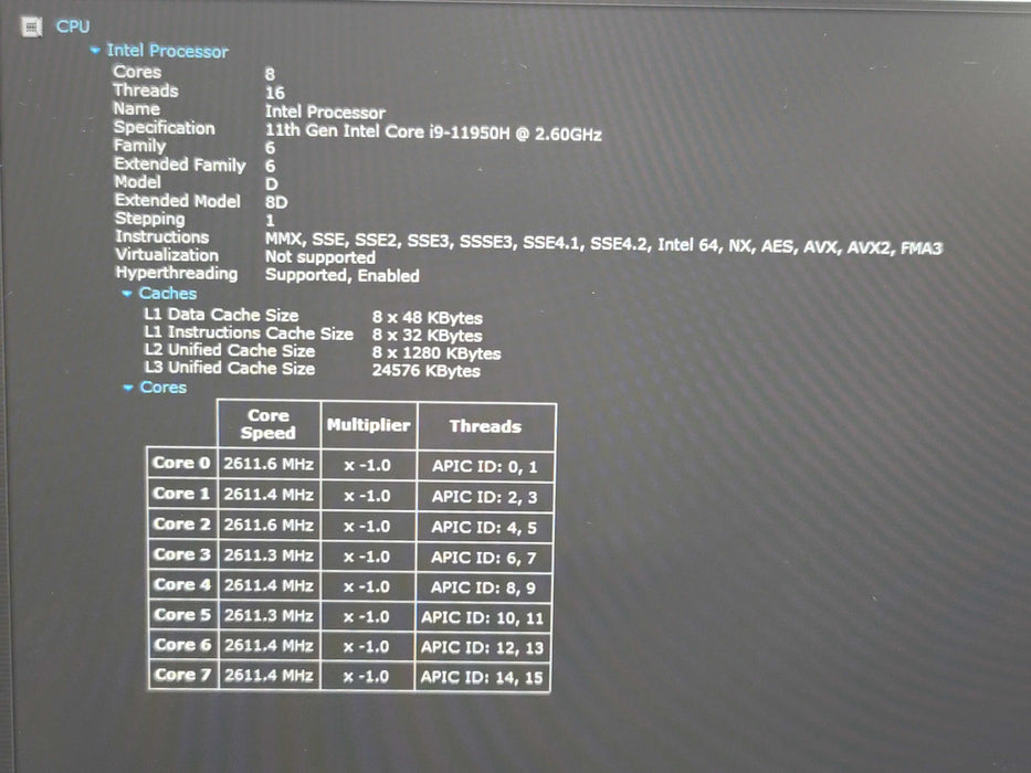 Dell Precision 5560 i9-9980HK 32GB DDR4 RTX A2000 256GB SSD READ β Lap200