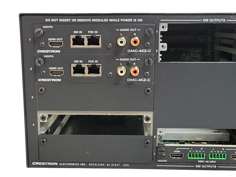 Crestron DM-MD8X8-CPU3 8x8 DigitalMedia Switcher w/ 5x Cards, See detail  _