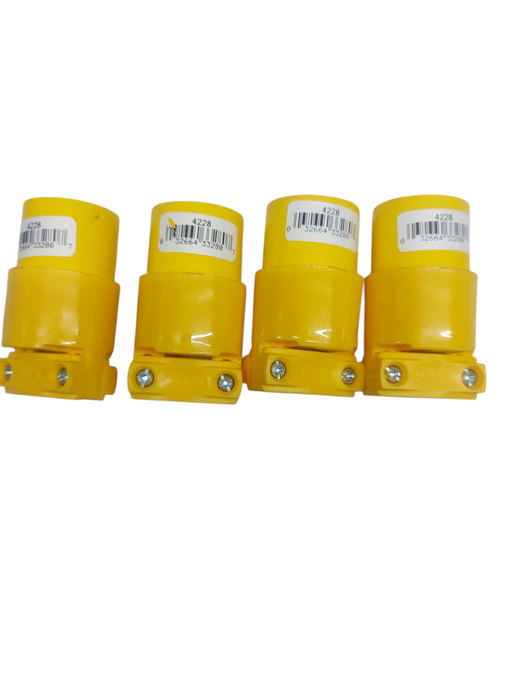 LOT 4x Cooper #4228 5-20R Female Connector – 20A 125V, 3-Wire