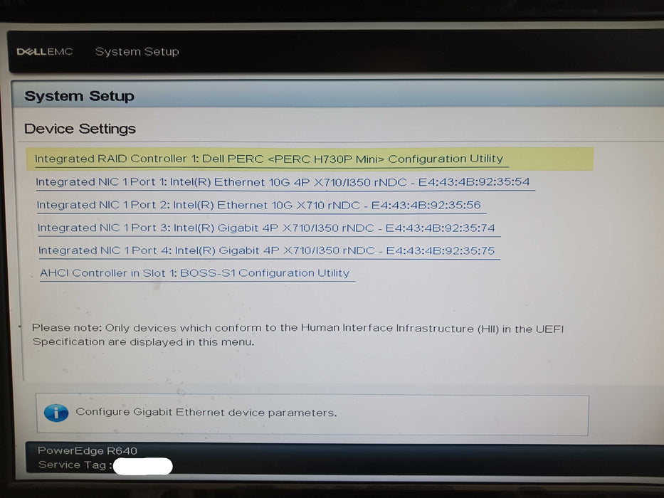 Dell PE R640 1x Xeon Bronze 3106 32GB DDR4 PERC H730P 2x1100W PSU READ
