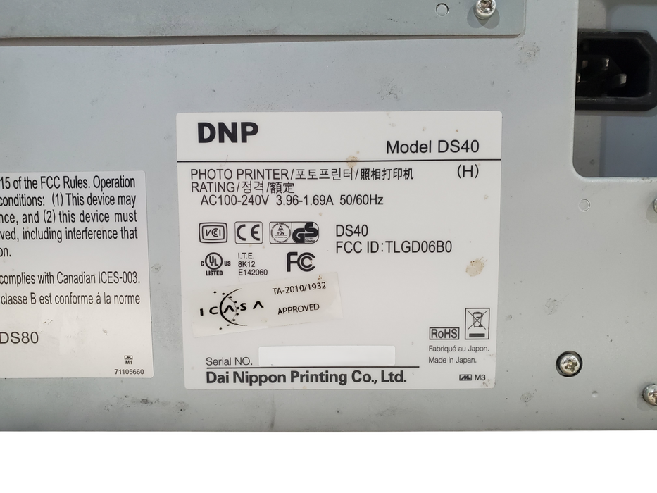 DNP DS40 Pro Dye Sublimation Photo Printer *READ* Q