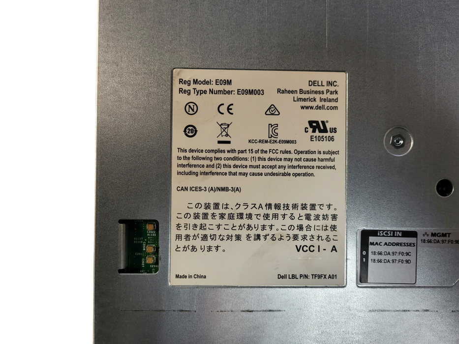 Dell Equallogic PS6210 E05J ISCSI SAN Storage /w 2x Control Module 15 TF9FX $