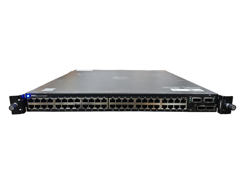 Dell Force10 S4820T 48-Port 10G-RJ45 4xQSFP 40G-QSFP Switch, 1x PSU