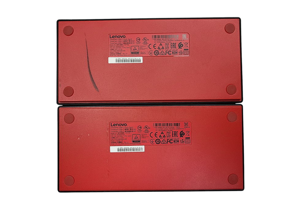 Lot of 2x Lenovo ThinkPad USB-C Dock Gen2 LDC-G2 40AS $