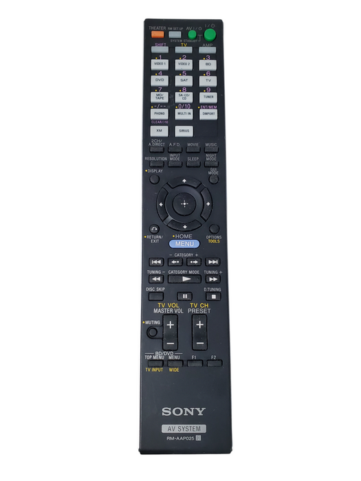 SONY AV System Remote Control RM-AAP025 for DVD, Video, TV, SA-CD