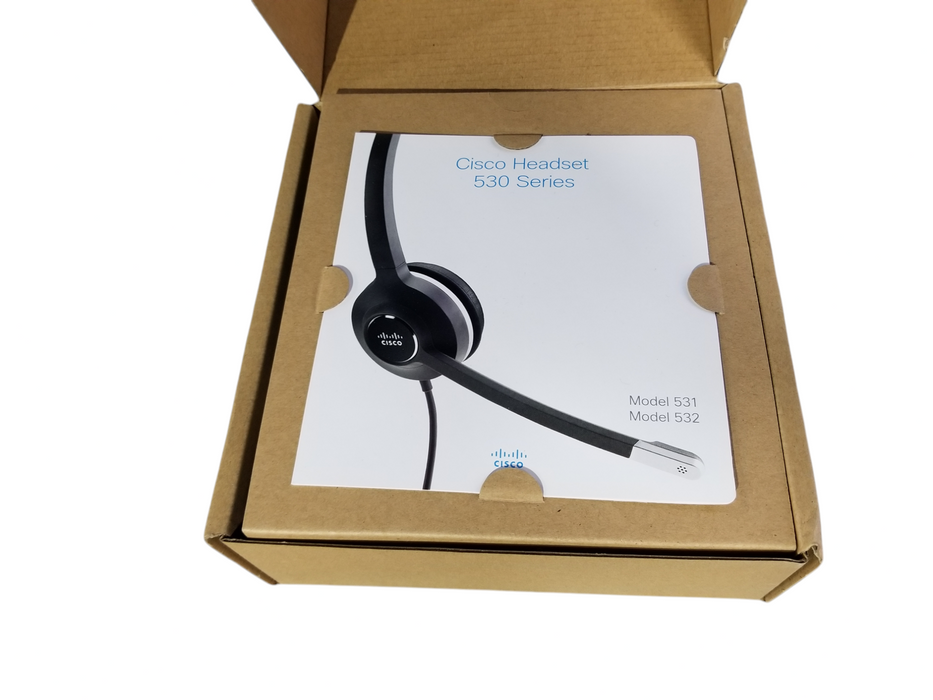 Cisco Headset 531 Wired Single + QD RJ Cable Model 531/532 - NEW Open Box