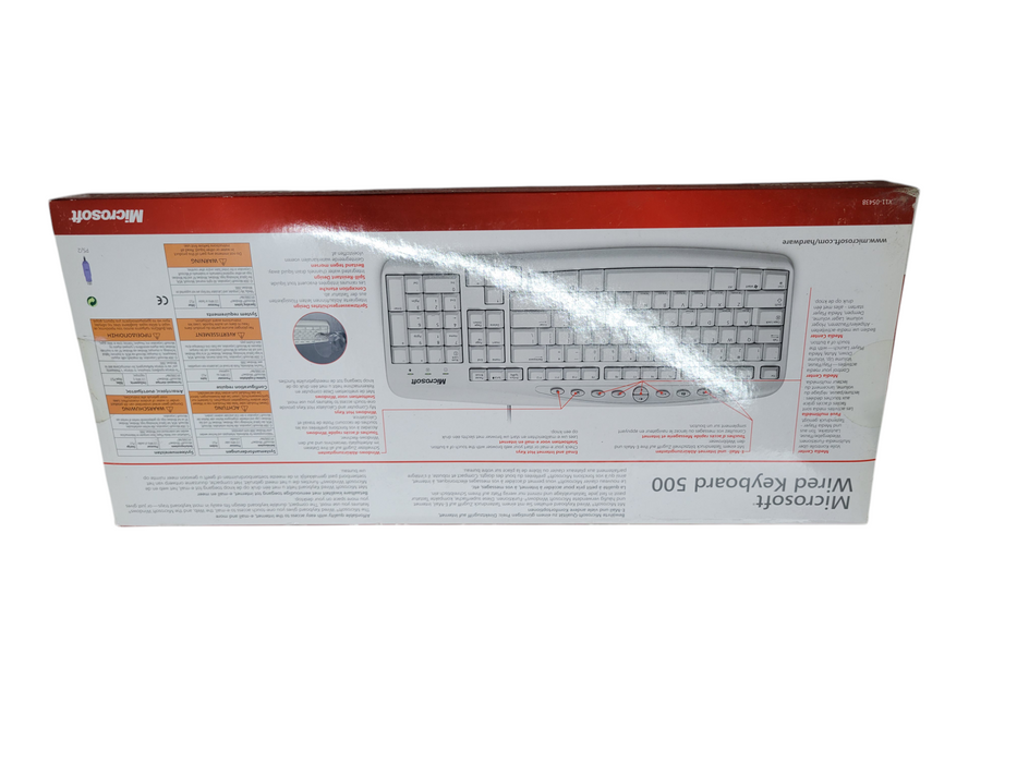 Microsoft Wired Keyboard 500 RT2300 Black New Factory Sealed %