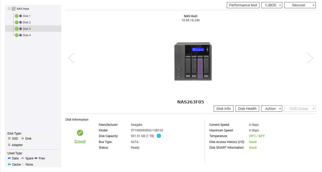 QNAP TS-453A 4-Bay NAS, Celeron N3160 1.60GHz, 4GB RAM w/ 4x1TB HDDs