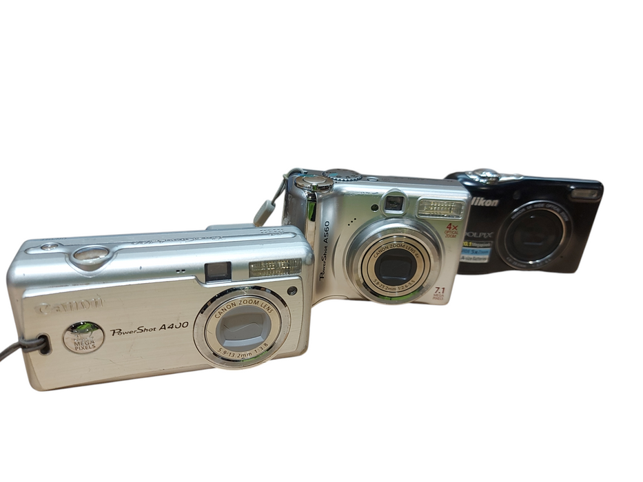 Lot 3x Assorted Digital Cameras- Read Description