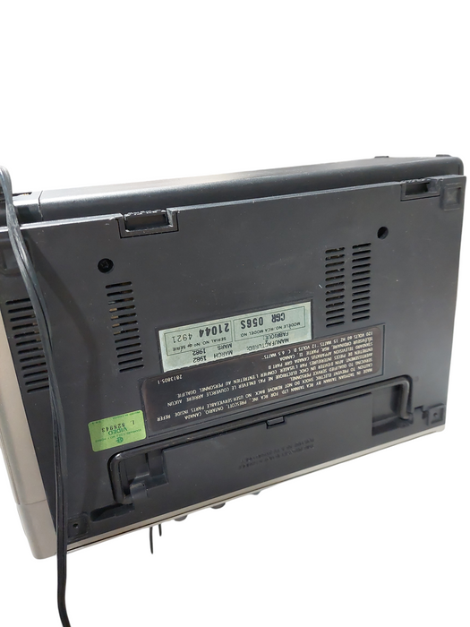 Vintage RCA 1982 Portable TV UHF/VHF  AC/DC Radio Clock Model: CGR 056S  =