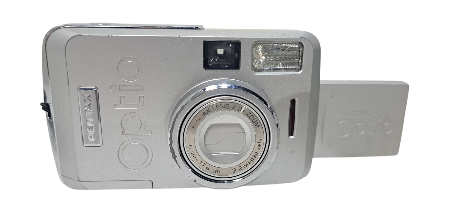 Pentax Digital Camera Optio 33LF 3.2MP Silver Flip Screen