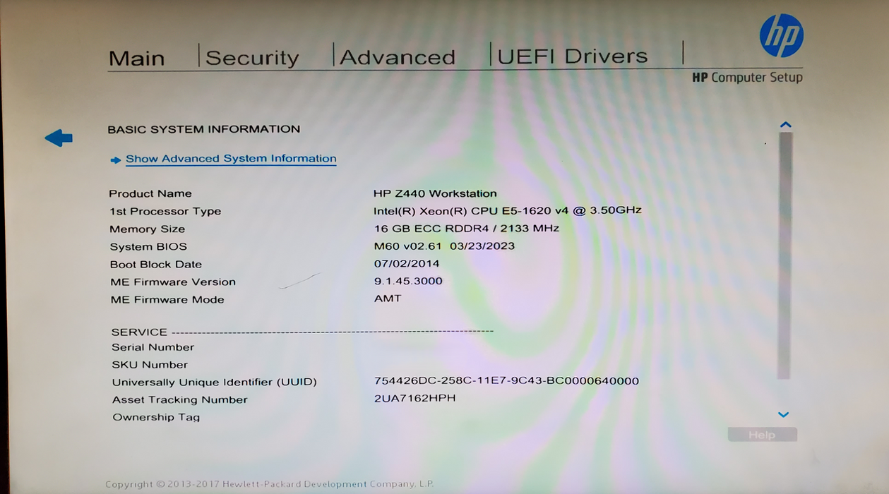 HP Z440 Workstation Xeon E5-1620 V4 16GB DDR4 - No HDD/GPU