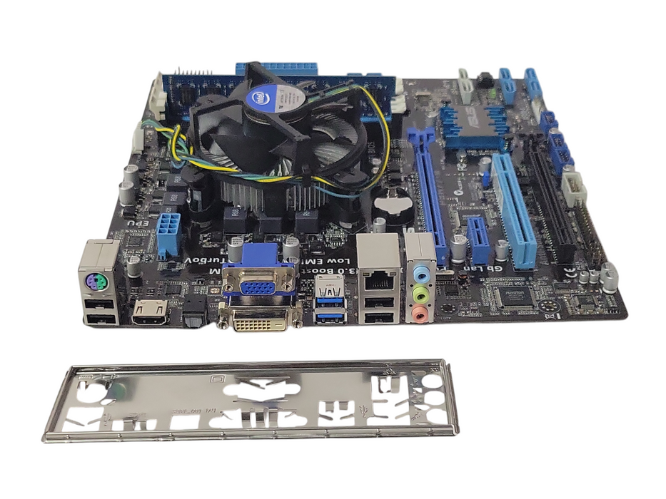 ASUS P8H77-M LGA1155 Motherboard w/ Core i3-3225, 4GB RAM,  I/O Shield  _