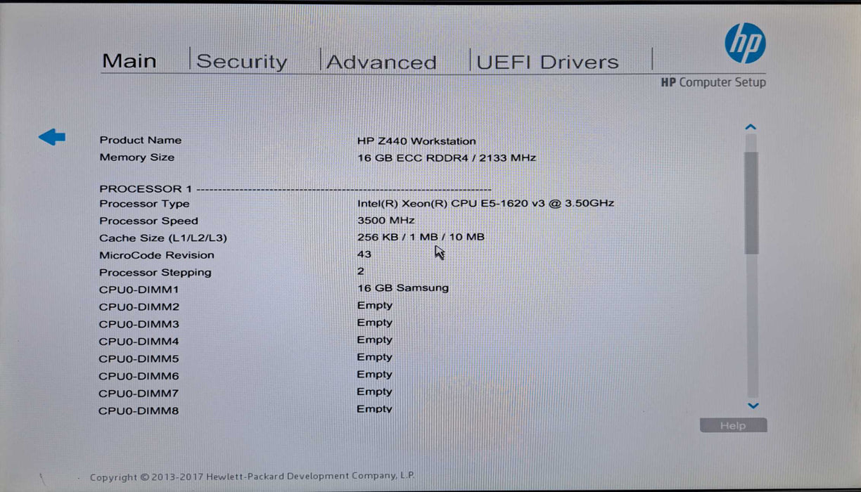 HP Z440 Workstation | Xeon E5-1620 v3 @3.50GHz, 16GB DDR4, K2200, 2TB HDD