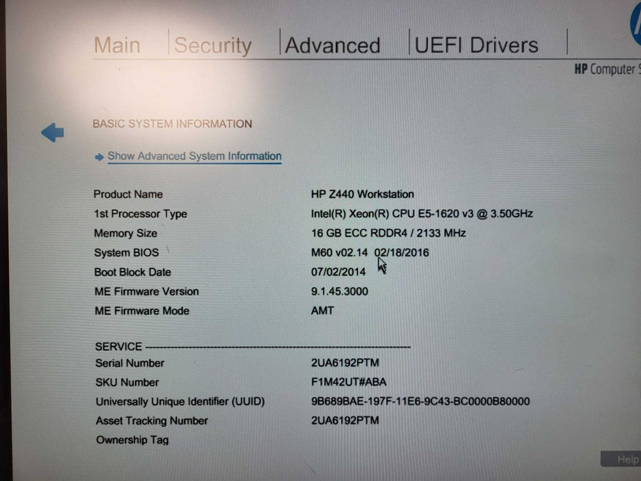 HP Z440 Workstation | Xeon E5-1620 v3 @ 3.50GHz, 16GB DDR4, 256GB SSD, No GPU Q$