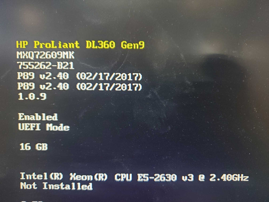 HP ProLiant DL360 Gen 9 Intel Xeon E5-2630 v3 @2.40GHz 16GB RAM NO HDD