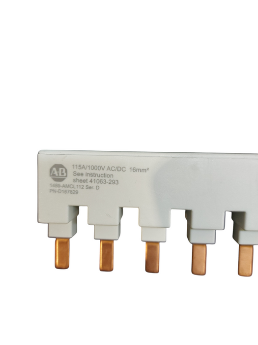 Lot 6x ALLEN BRADLEY 1489-AMCL112 SER D, 12 PIN, 1-POLE BUSBAR 16 MM