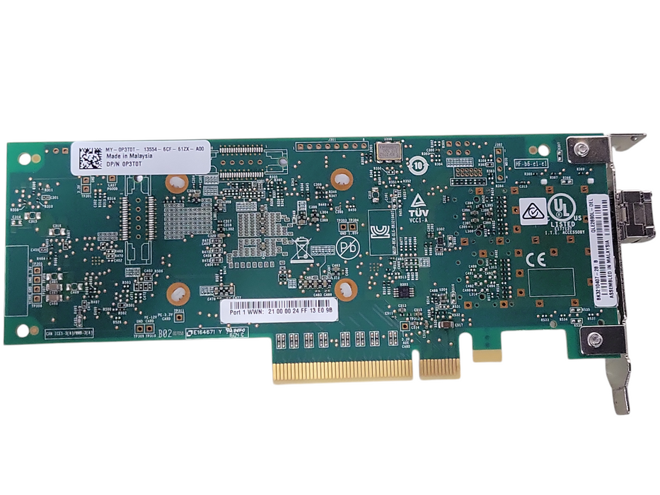 Dell Qlogic QLE2692L-DEL Dual Port 16GB FC Adapter 0P3T0T, LP bracket _
