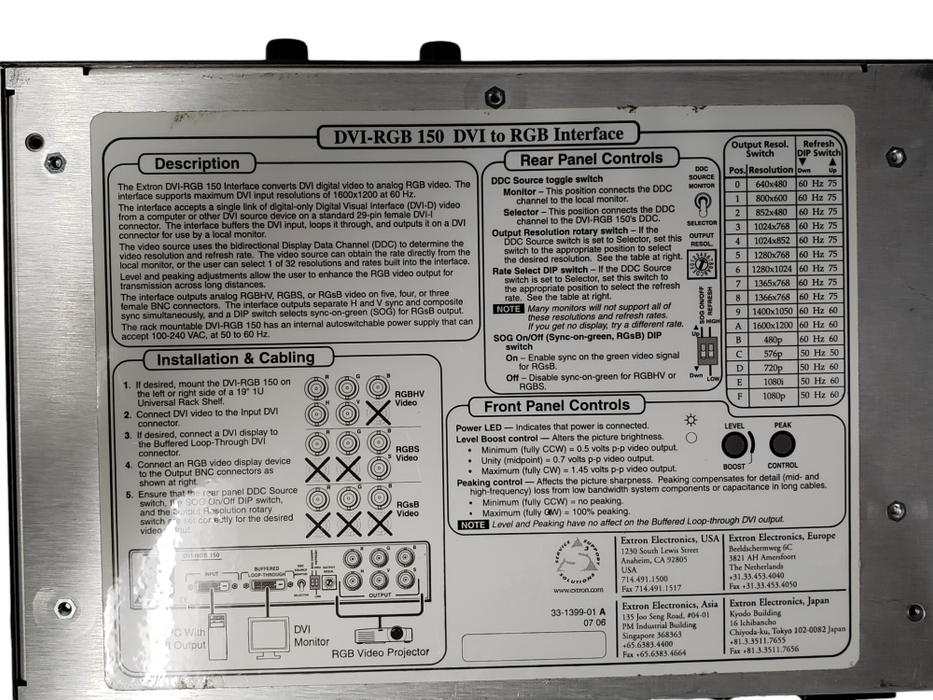 EXTRON DVI-RGB-150 / DVIRGB150