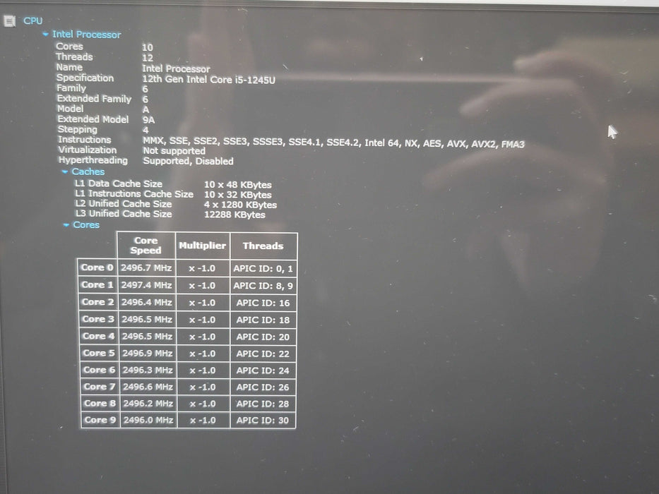Microsoft Surface Pro 9 i5-1245U 16GB RAM 512GB NVMe READ β