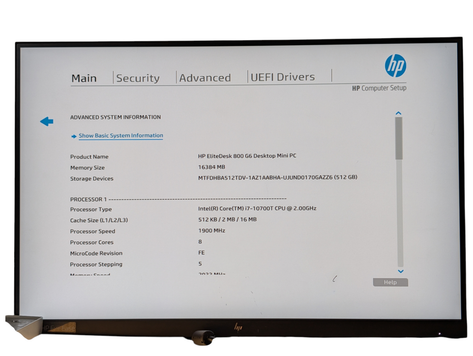 HP EliteDesk 800 G6 Intel Core i7-10700T 16GB RAM 512GB NVMe USB-C PD Modul -