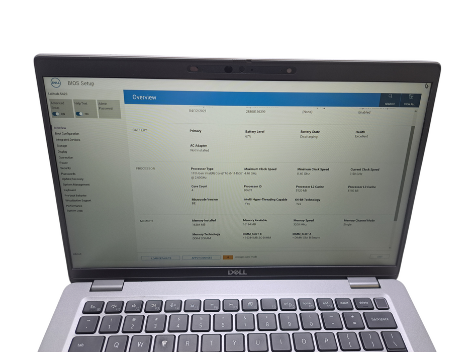 Dell Latitude 5420 | Intel Core i5-1145G7 @2.60GHz, 16GB DDR4, 256GB NVMe ) Lap200