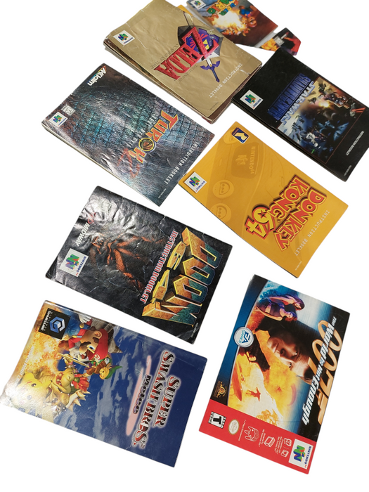 Bundle of 12 Nintendo 64 & 5 Gamecube Manauls Instruction Booklets  =