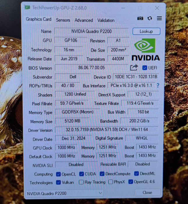 NVIDIA Quadro P2200 5GB GDDR5X Graphics Card | 4x Display Port )