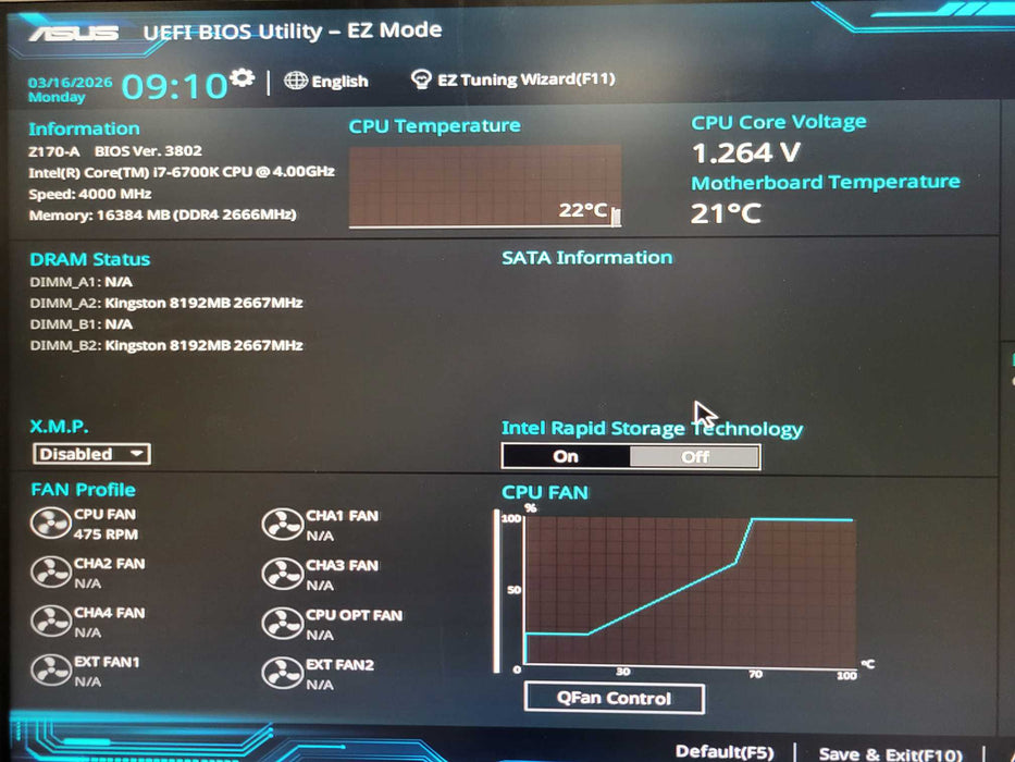 Custom/Asus PC, Core i7-6700K 4.0GHz, 16GB DDR4, 750W PSU, No HDD, READ _