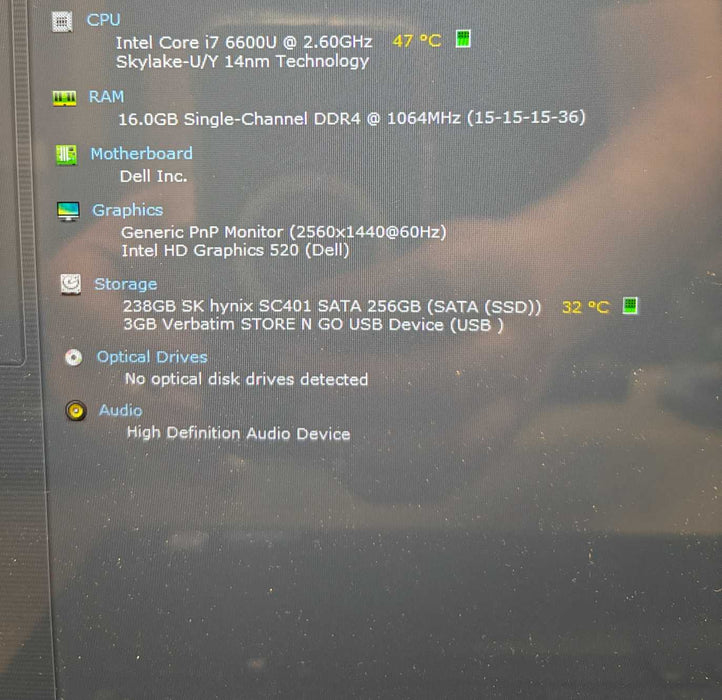 Dell Latitude E7470 TOUCH Screen Intel Core i7-6600U@2.6Gz 16GB RAM 256GB SSD  Lap200