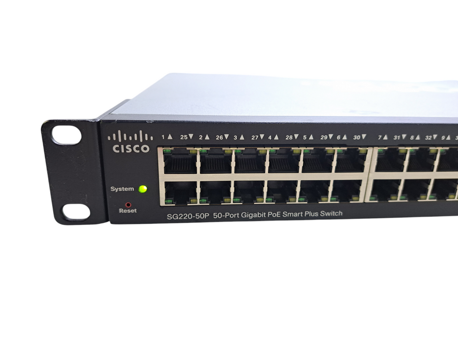 Cisco SG220-50P-K9 V02 | 50-Port Gigabit PoE Smart Network Switch | 2x SFP