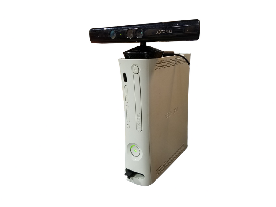 Microsoft Xbox 360 + 3 Wireless Controllers + Kinect Camera W/ All adapters