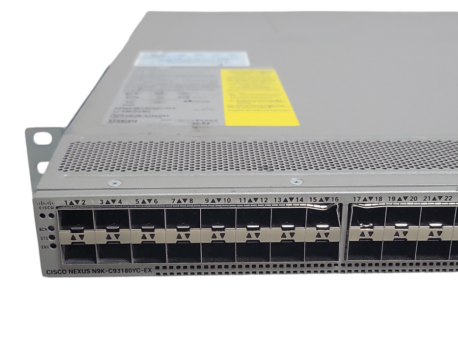 Cisco N9K-C93180YC-EX V03 48-Port 10/25Gb SFP+ 6-port QSFP Switch, READ _